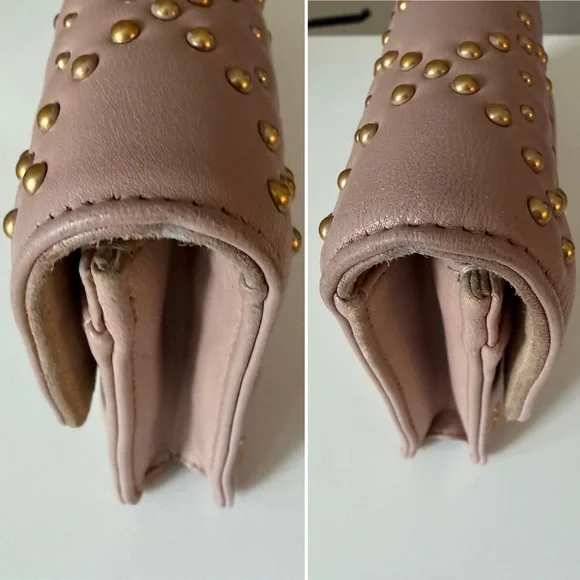 Christian Dior Dioraddict Studded Chain Wallet Blush Pink Leather - Picture 5 of 16